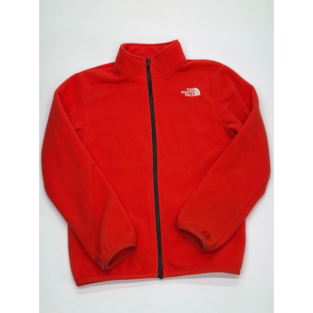 The North Face Kids Red Full Zip Fleece Jacket Mock Neck  Medium 10/12